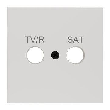 ZS70. Cover plate for TV-R/SAT insert 70x70 mm - Matt white by Zennio