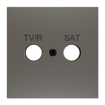 ZS70. Cover plate for TV-R/SAT insert 70x70 mm - Silver by Zennio