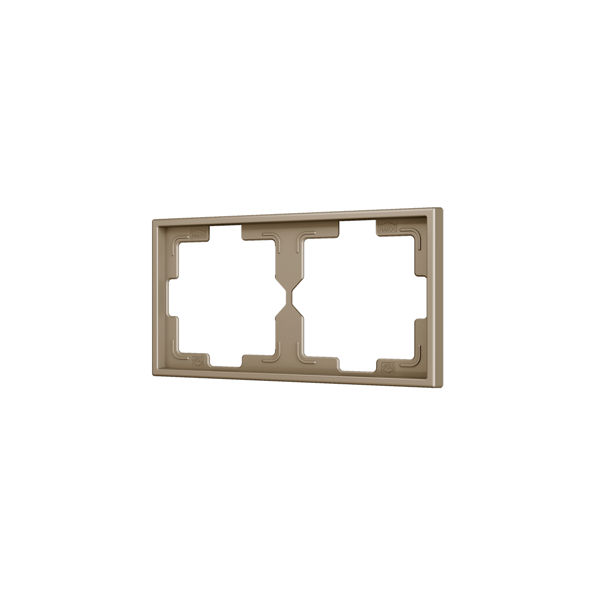 ZS70. 2-gang Frame - Champagne by Zennio