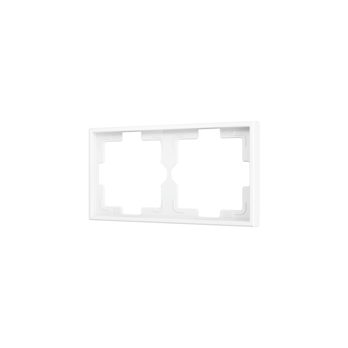ZS70. 2-gang Frame - Matt white by Zennio