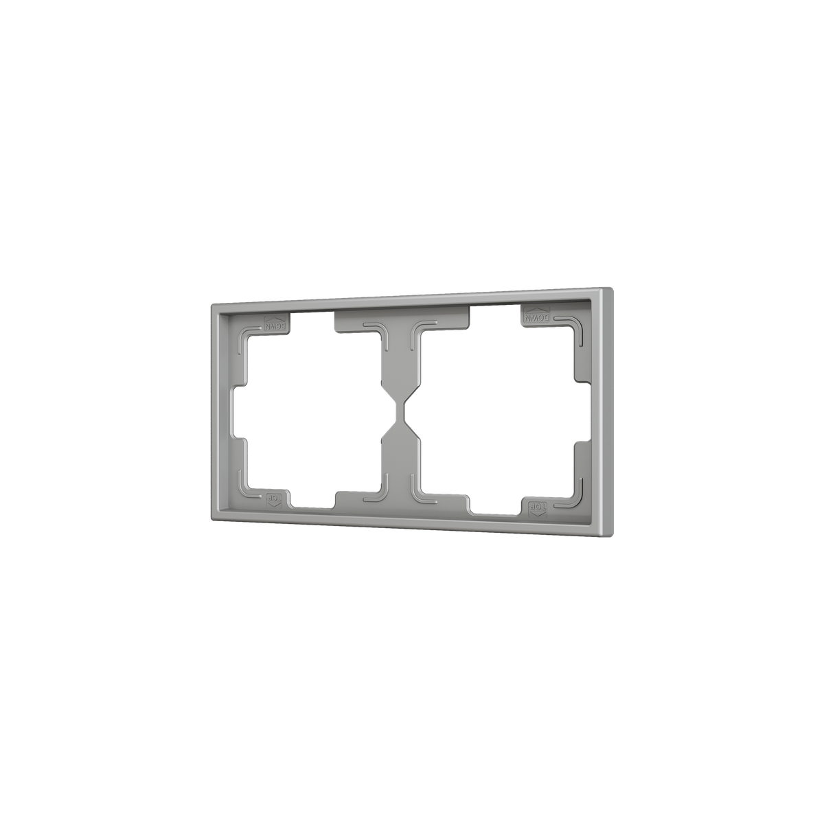 ZS70. 2-gang Frame - Silver by Zennio