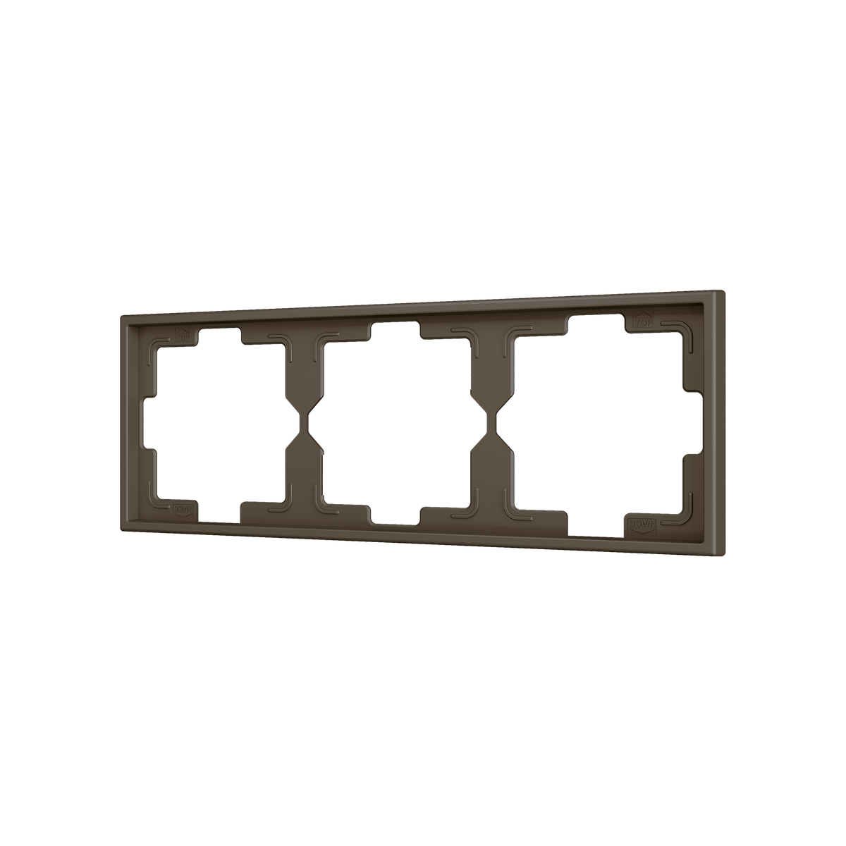 ZS70. 3-gang Frame - Mocha by Zennio