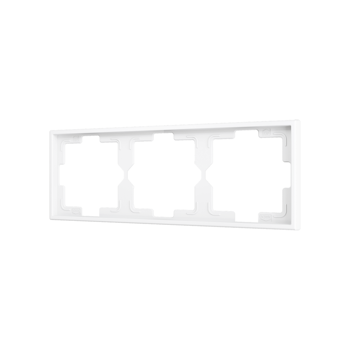 ZS70. 3-gang Frame - Matt white by Zennio