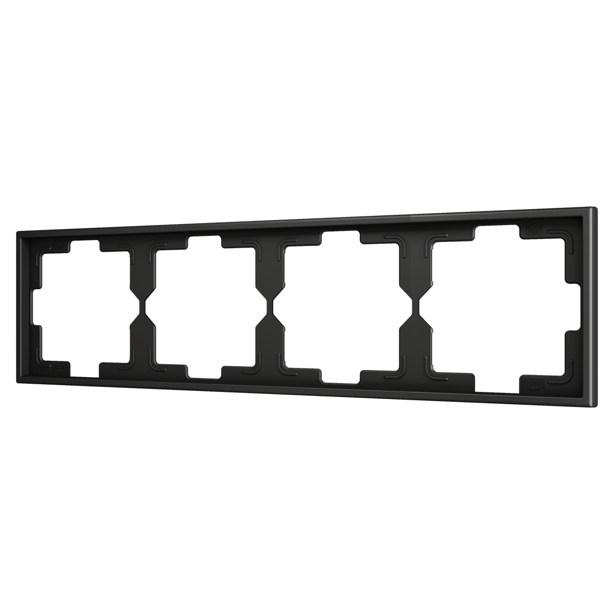 ZS70. 4-gang Frame - Anthracite by Zennio