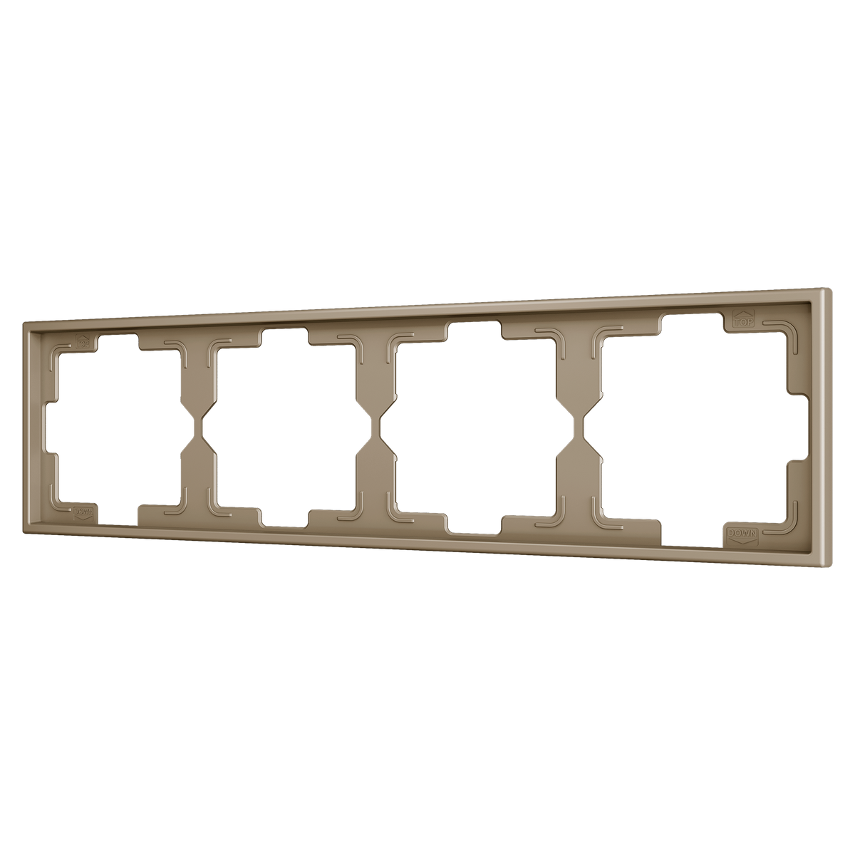 ZS70. 4-gang Frame - Champagne by Zennio