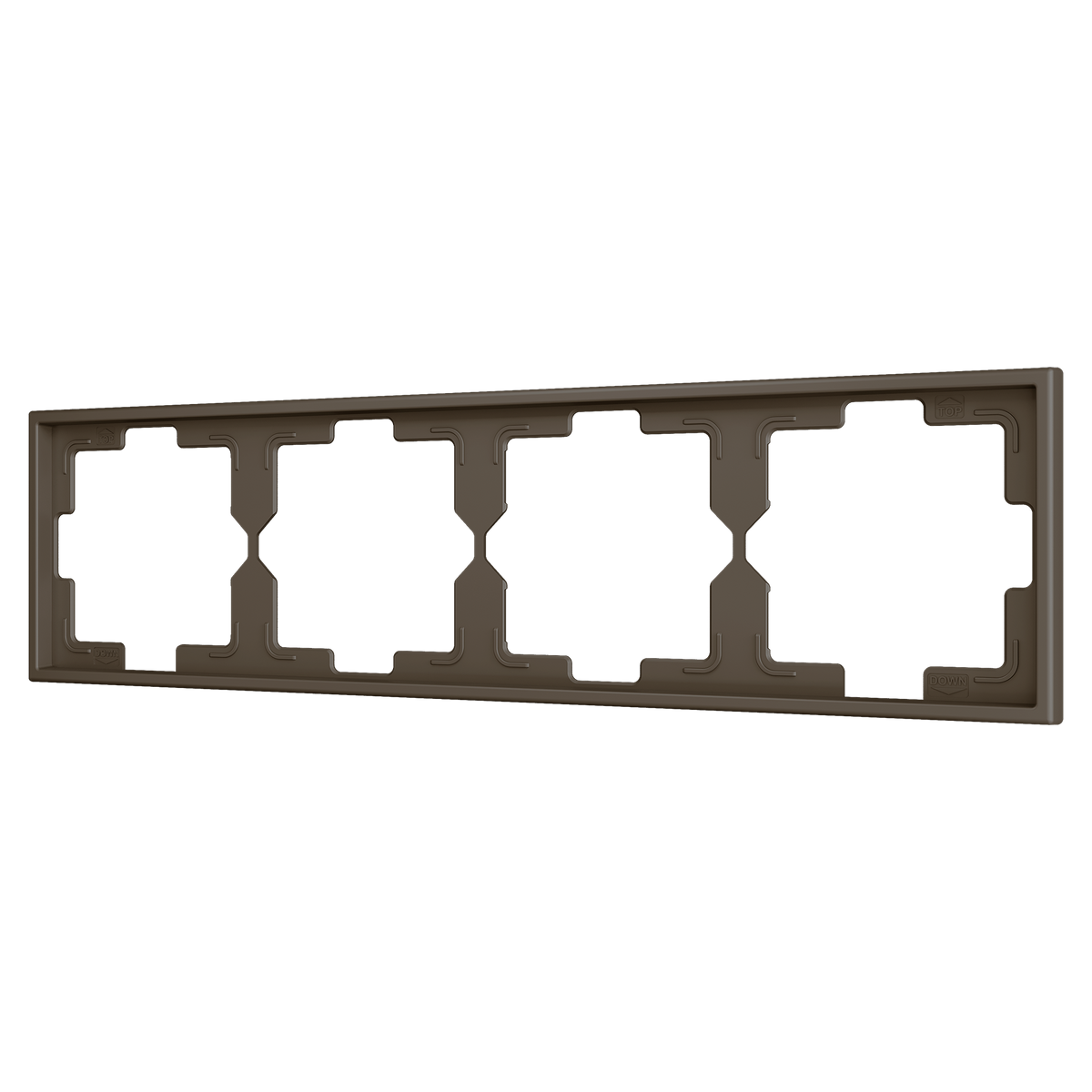 ZS70. 4-gang Frame - Mocha by Zennio