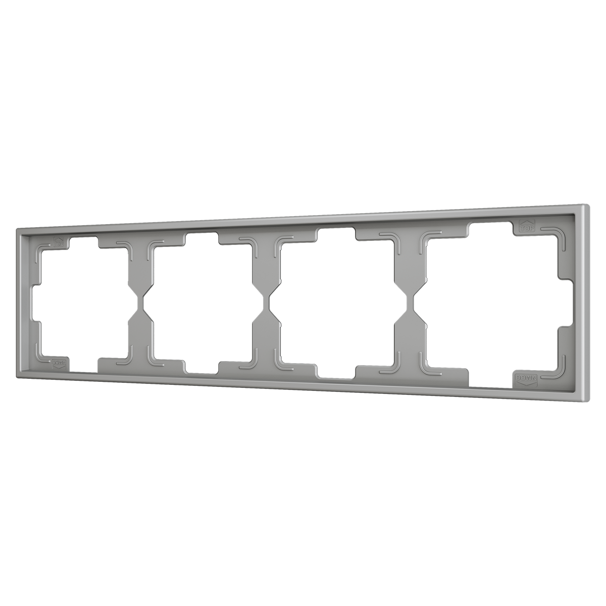 ZS70. 4-gang Frame - Silver by Zennio