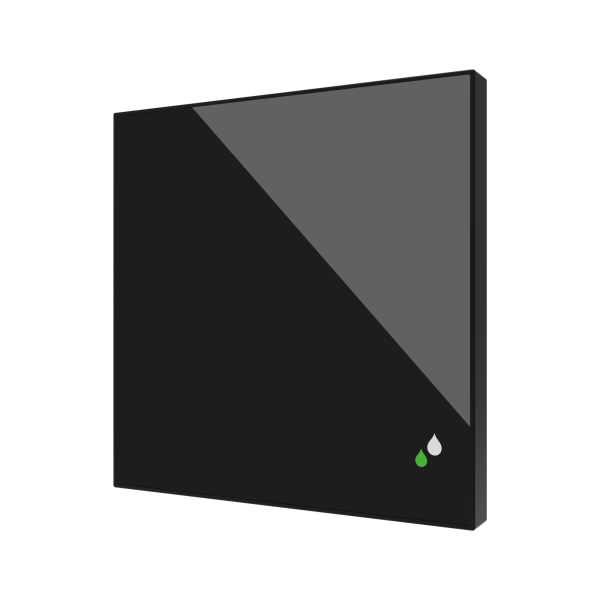 Flat Sensato v2. KNX Humidity and Temperature sensor for flush mounting - Anthracite by Zennio