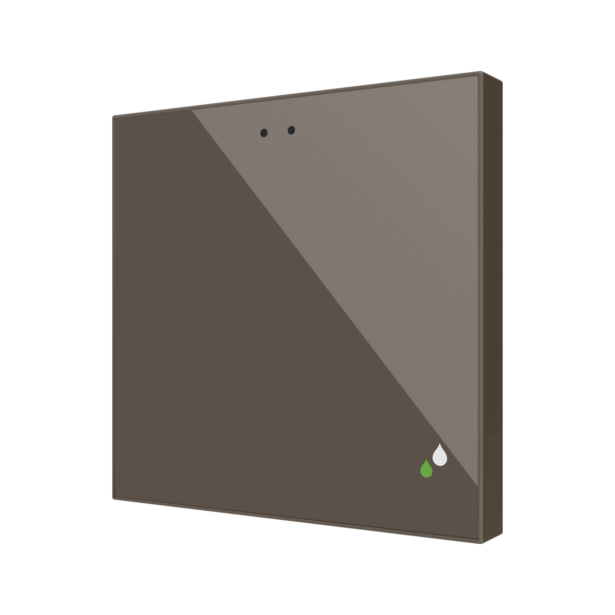 Flat Sensato v2. KNX Humidity and Temperature sensor for flush mounting - Mocha by Zennio