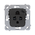 ZS55/ZS70. Euro-American socket insert with USB C - without safety shutter (without cover) by Zennio