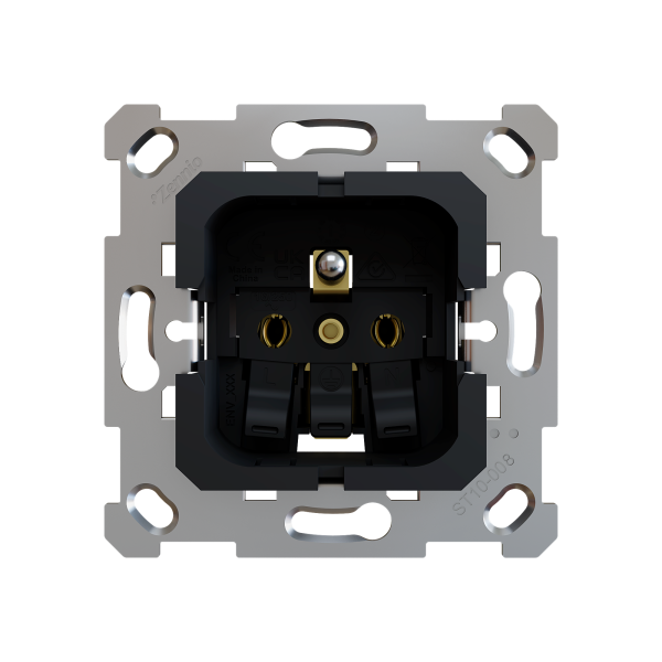 ZS55/ZS70. French socket insert 16 A / 250 V ~ - quick connect terminals (without cover) by Zennio