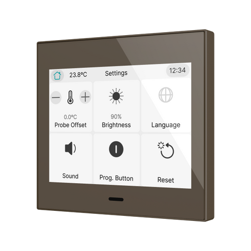 CX35. KNX capacitive touch panel 3,5" - Mocha by Zennio