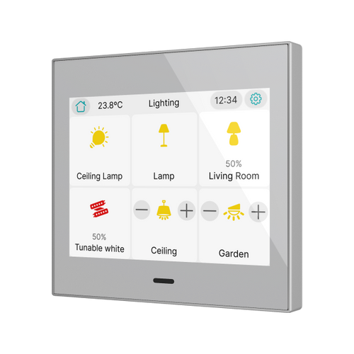 CX35. KNX capacitive touch panel 3,5" - Silver by Zennio