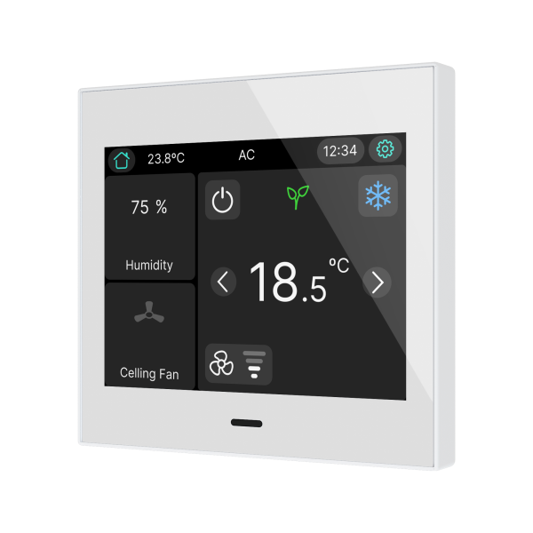 CX35. KNX capacitive touch panel 3,5" - White by Zennio