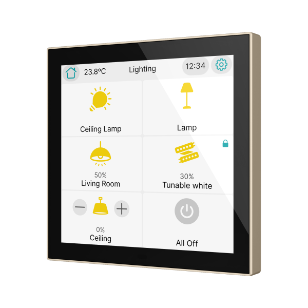 CX40. KNX capacitive touch panel 4" - Champagne by Zennio