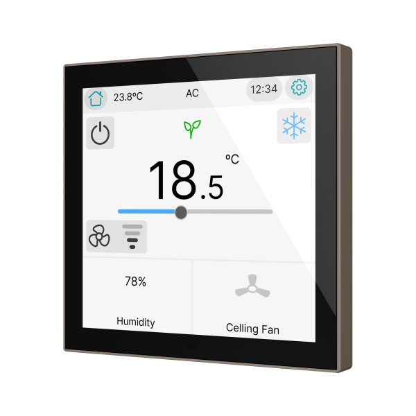 CX40. KNX capacitive touch panel 4" - Mocha by Zennio