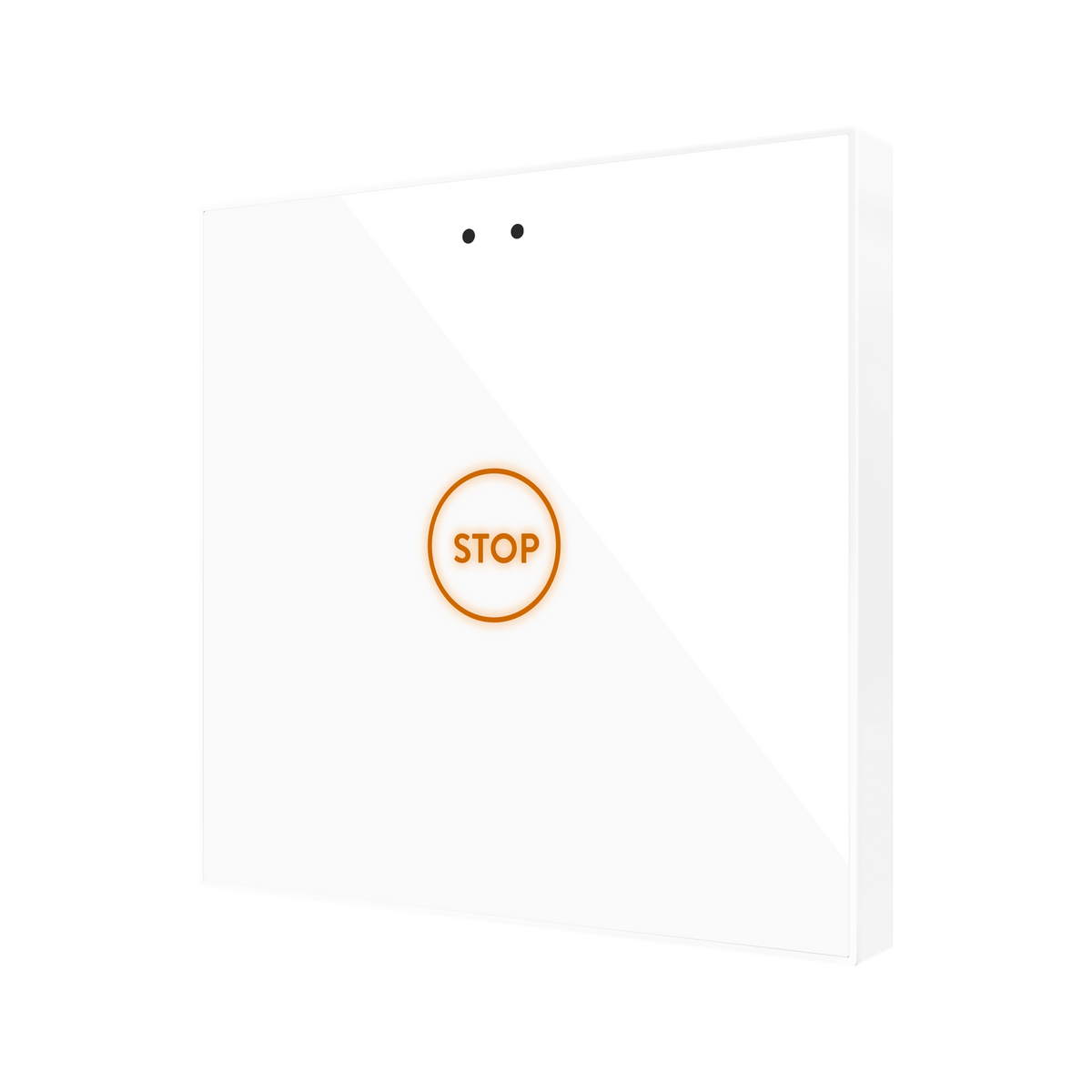 Flat RGB 1. Glass capacitive push button - 1 button - Custom by Zennio