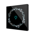 Flat RGB 1. Glass capacitive push button - 1 button - 360° Customizacion by Zennio