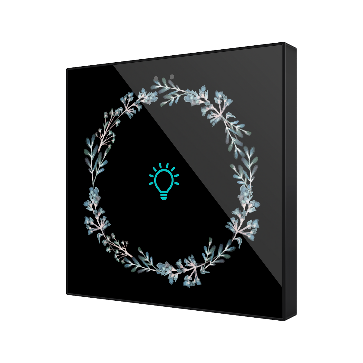 Flat RGB 1. Glass capacitive push button - 1 button - 360° Customizacion by Zennio
