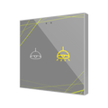 Flat RGB 2. Glass capacitive push button - 2 buttons - 360° Customizacion by Zennio