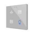 Flat RGB 4. Glass capacitive push button - 4 buttons - Custom by Zennio