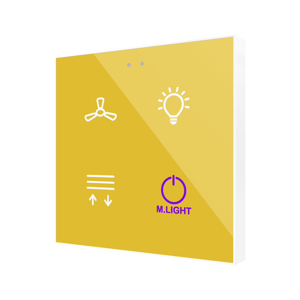 Flat RGB 4. Glass capacitive push button - 4 buttons - 360° Customizacion by Zennio