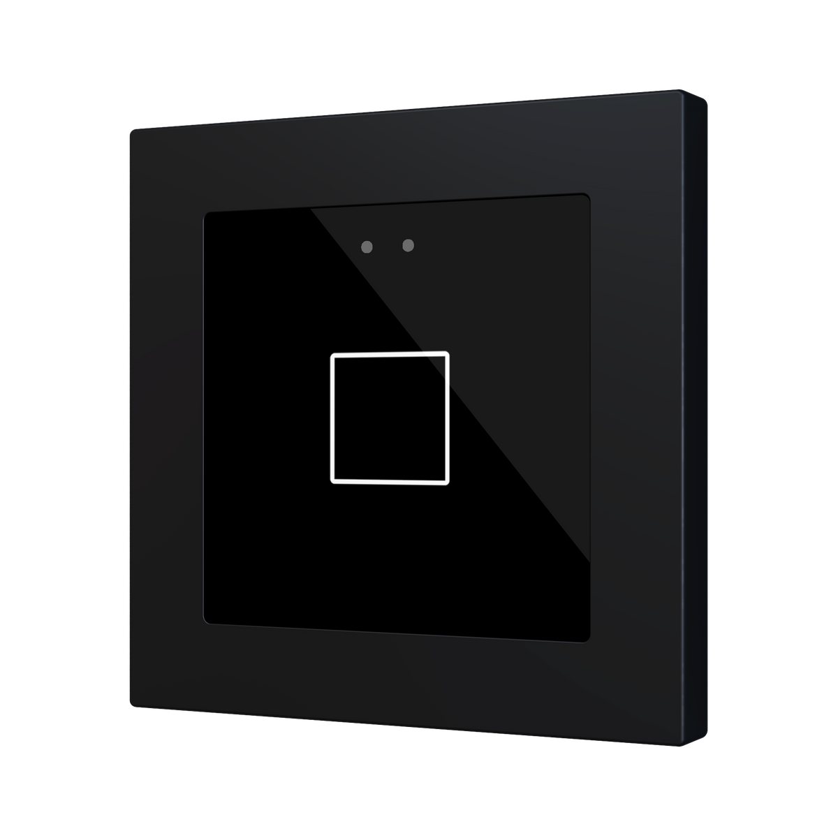 Flat RGB 55 X1. Glass capacitive push button 55x55 - 1 button - Anthracite (ZS55 frame not included) by Zennio