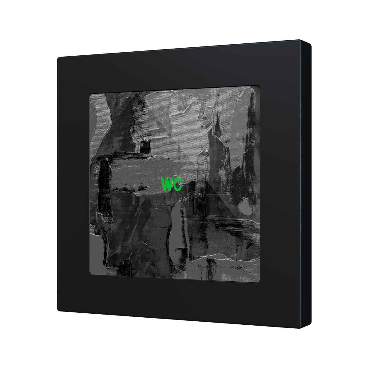 Flat RGB 55 X1. Glass capacitive push button 55x55 - 1 button - 360° Customizacion (ZS55 frame not included) by Zennio