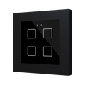 Flat RGB 55 X4. Glass capacitive push button 55x55 - 4 buttons - Anthracite (ZS55 frame not included) by Zennio