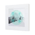 Flat RGB 55 X4. Glass capacitive push button 55x55 - 4 buttons - 360° Customizacion (ZS55 frame not included) by Zennio