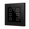 Flat RGB 55 X6. Glass capacitive push button 55x55 - 6 buttons - Anthracite (ZS55 frame not included) by Zennio