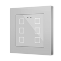 Flat RGB 55 X6. Glass capacitive push button 55x55 - 6 buttons - Silver (ZS55 frame not included) by Zennio