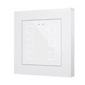 Flat RGB 55 X6. Glass capacitive push button 55x55 - 6 buttons - White (ZS55 frame not included) by Zennio