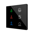 Flat RGB 6. Glass capacitive push button - 6 buttons - Custom by Zennio