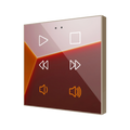 Flat RGB 6. Glass capacitive push button - 6 buttons - 360° Customizacion by Zennio
