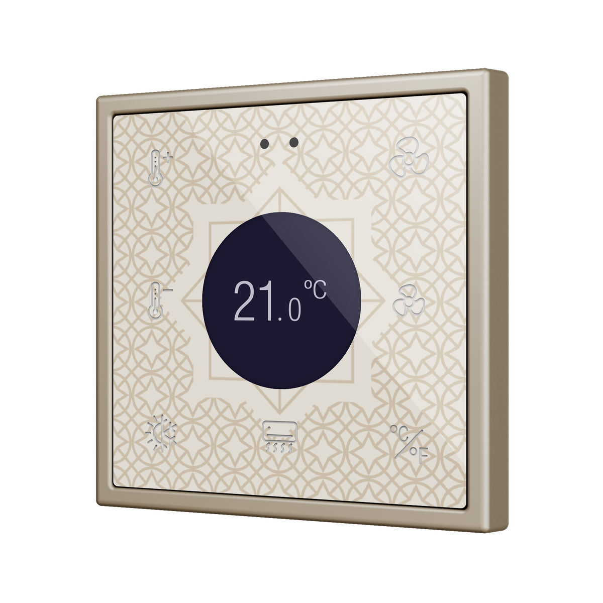Flat RGB 70 Display. Glass capacitive switch with display - 360° Customizacion (ZS70 frame not included) by Zennio