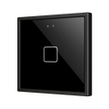 Flat RGB 70 X1. Glass Capacitive push button 70x70 - 1 button - Anthracite (ZS70 frame not included) by Zennio