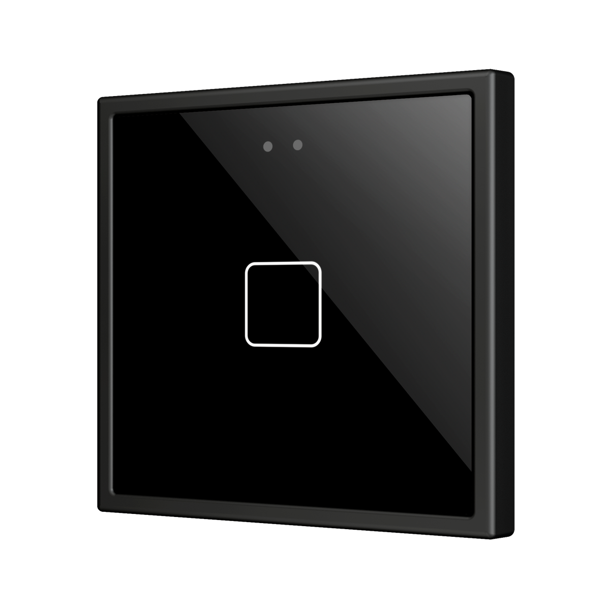 Flat RGB 70 X1. Glass Capacitive push button 70x70 - 1 button - Anthracite (ZS70 frame not included) by Zennio