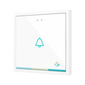 Flat RGB 70 X1. Glass Capacitive push button 70x70 - 1 button - 360° Customizacion (ZS70 frame not included) by Zennio