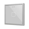 Flat RGB 70 X1. Glass Capacitive push button 70x70 - 1 button - Silver (ZS70 frame not included) by Zennio