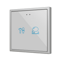 Flat RGB 70 X2. Glass Capacitive push button 70x70 - 2 buttons - Custom (ZS70 frame not included) by Zennio