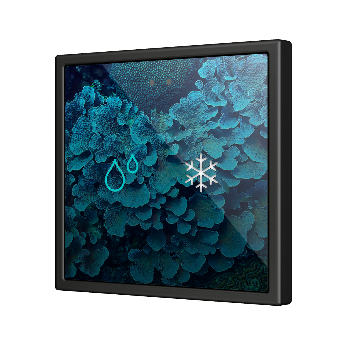 Flat RGB 70 X2. Glass Capacitive push button 70x70 - 2 buttons - 360° Customizacion (ZS70 frame not included) by Zennio