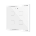 Flat RGB 70 X4. Glass Capacitive push button 70x70 - 4 buttons - White (ZS70 frame not included) by Zennio