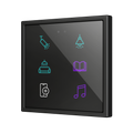 Flat RGB 70 X6. Glass Capacitive push button 70x70 - 6 buttons - Custom (ZS70 frame not included) by Zennio