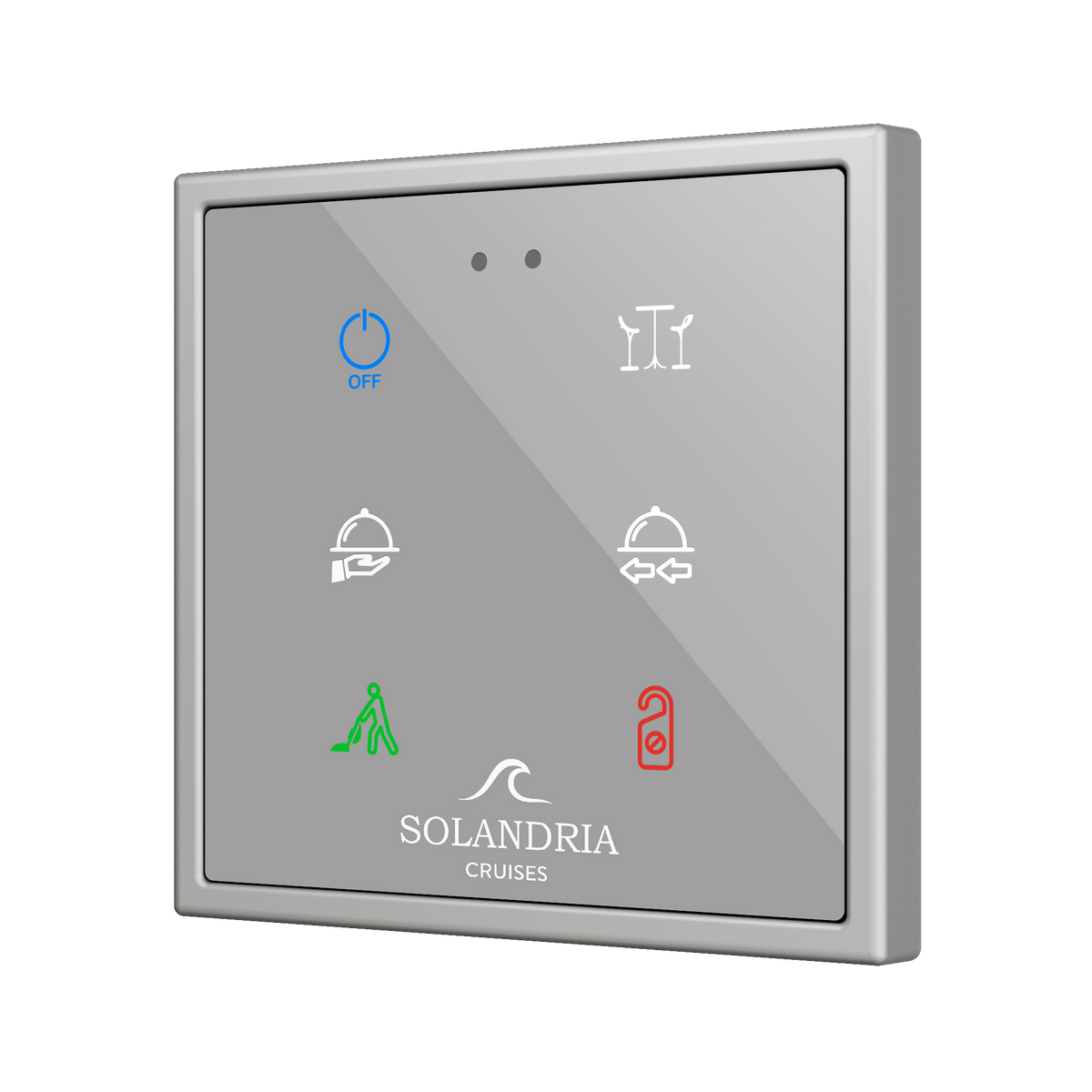 Flat RGB 70 X6. Glass Capacitive push button 70x70 - 6 buttons - 360° Customizacion (ZS70 frame not included) by Zennio