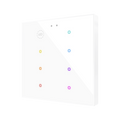 Flat RGB 8. Glass capacitive push button - 8 buttons - Custom by Zennio