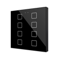 Flat RGB 8. Glass capacitive push button - 8 buttons - Anthracite by Zennio