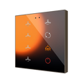 Flat RGB 8. Glass capacitive push button - 8 buttons - 360° Customizacion by Zennio