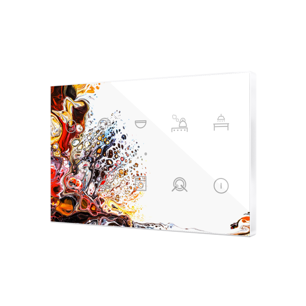 Flat XL X10. Glass capacitive push button - 10 buttons - Custom by Zennio
