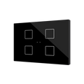 Flat XL X4. Glass capacitive push button - 4 buttons - Anthracite by Zennio